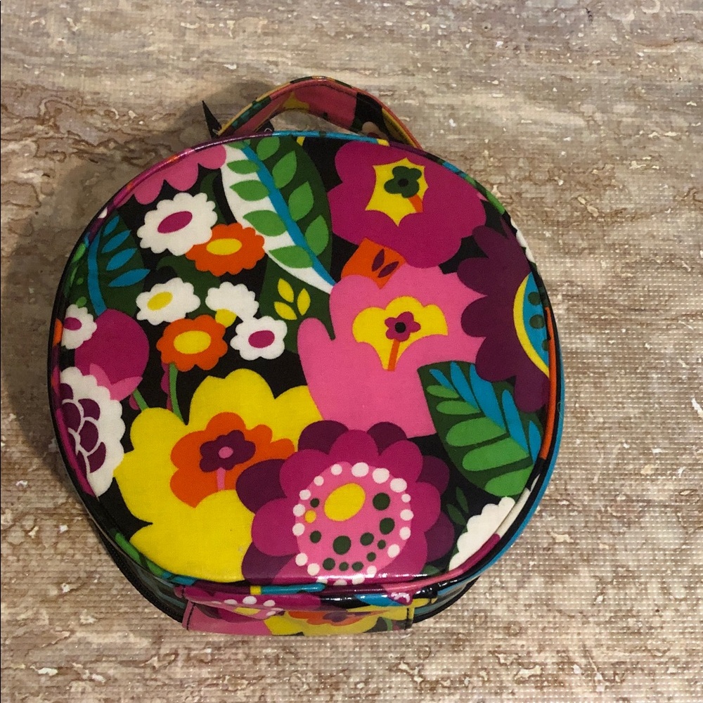 Vera Bradley Travel Makeup Hat Cosmetic Bag VaVaBloom Retired Pattern